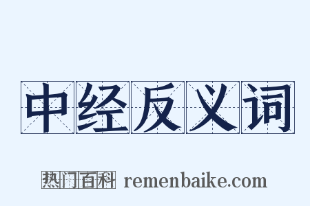中经反义词是什么意思的图片